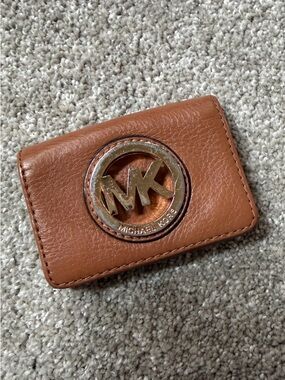 Michael Kors Brown Leather Card Holder